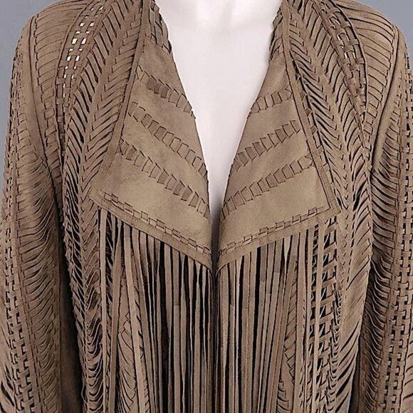 Ralph Lauren ~ Collection Made In Italy Helene Fringed Goat Suede Jacket - Picture 5 of 16